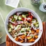 purple carrot review - Buffalo tempeh quinoa bowls