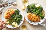 Marley spoon review - Crispy lemon parmesan Chicken with roasted broccolini